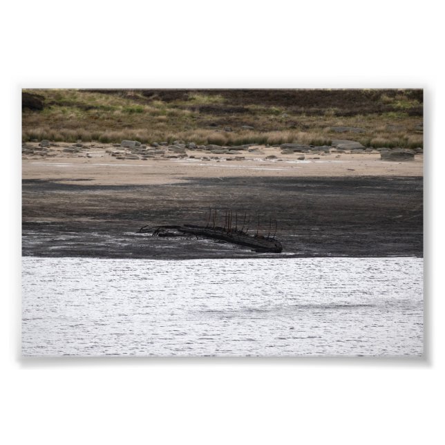 Relic of the Deep: Sunken Boat at Warland Dam Photo Print (Front)