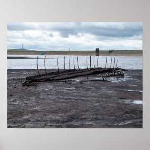Relic of the Deep: Sunken Boat at Warland Dam Poster
