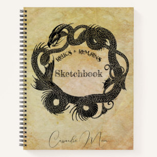 Relics & Remains Personalised Dragon Sketchbook Notebook