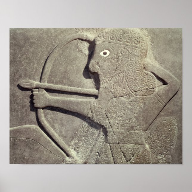 Relief depicting a hunter, from Tell-Halaf, Poster (Front)