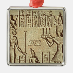 Relief depicting a pharaoh metal tree decoration