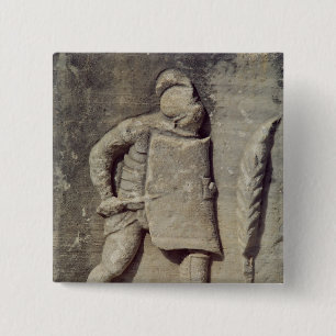 Relief depicting a Roman soldier 15 Cm Square Badge
