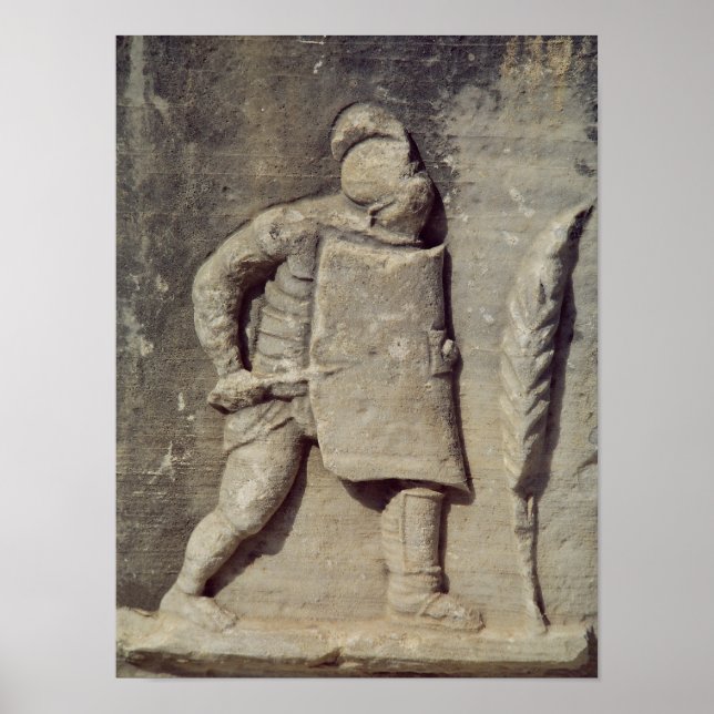 Relief depicting a Roman soldier Poster (Front)