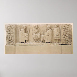 Relief depicting a school scene, from Neumagen Poster