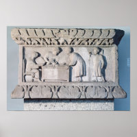 Relief depicting a tax collecting scene