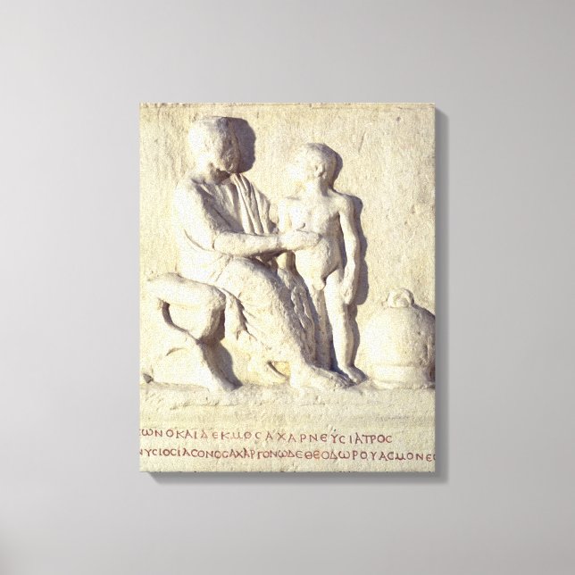 Relief depicting a visit to the doctor canvas print (Front)