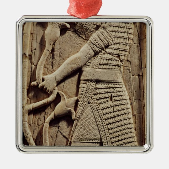 Relief depicting a warrior metal tree decoration (Front)