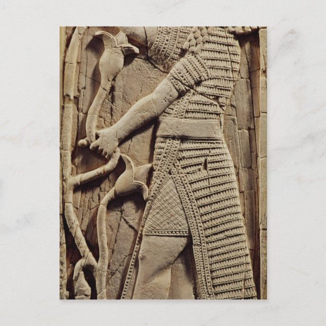 Relief depicting a warrior postcard (Front)