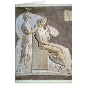 Relief depicting a woman at her toile
