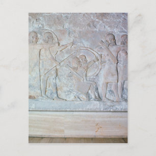 Relief depicting archers postcard