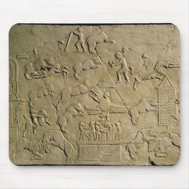 Relief depicting circus games mouse mat (Front)