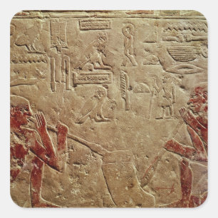 Relief depicting glass blowers square sticker