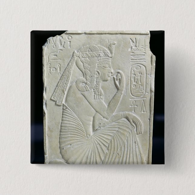 Relief depicting Ramesses II  as a child 15 Cm Square Badge (Front)