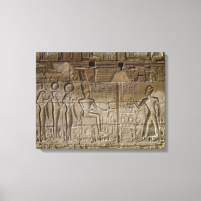 Relief depicting Seti I  making an offering Canvas Print (Front)