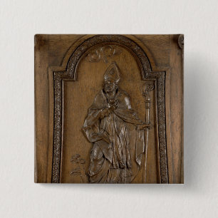 Relief depicting St. Medard  Bishop 15 Cm Square Badge