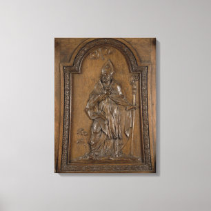 Relief depicting St. Medard  Bishop Canvas Print