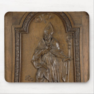 Relief depicting St. Medard Bishop Mouse Mat