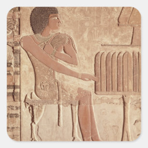 Relief depicting the deceased seated square sticker