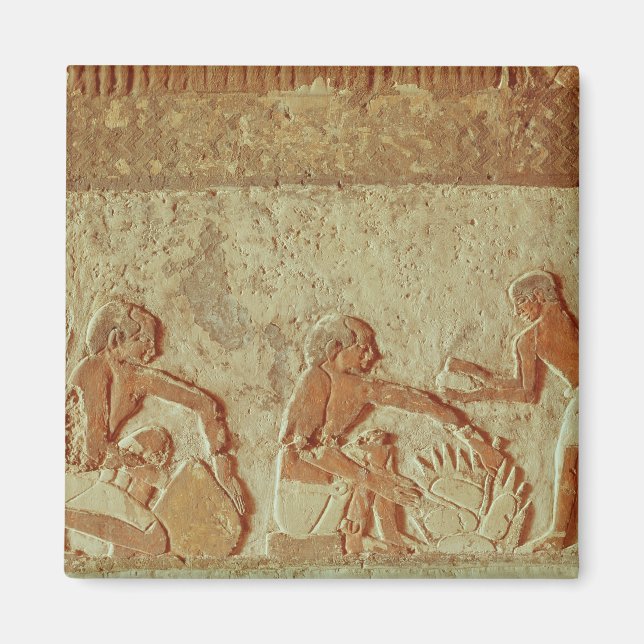 Relief depicting the making and baking of bread magnet (Front)