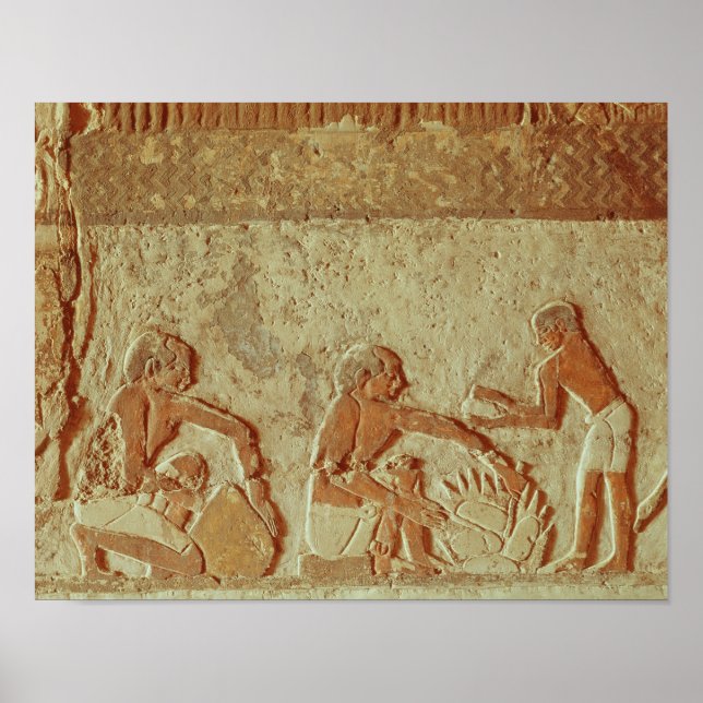 Relief depicting the making and baking of bread poster (Front)