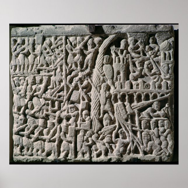 Relief depicting the Siege of Carcassonne Poster (Front)