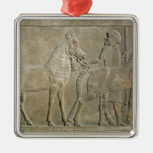 Relief depicting the tributaries of Sargon II Metal Tree Decoration