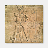 Relief depicting Tuthmosis III making an