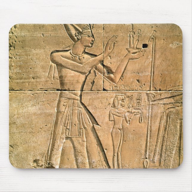 Relief depicting Tuthmosis III  making an Mouse Mat (Front)