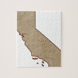 Relief Map of California Jigsaw Puzzle
