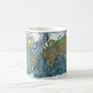 Relief Map of the Earth Coffee Mug