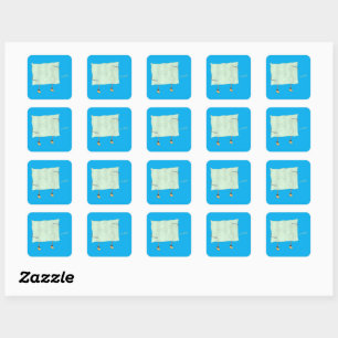 Relief Map - Square Sticker