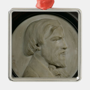 Relief medallion of Frederic Ozanam Metal Tree Decoration