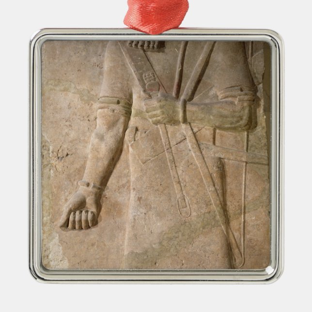 Relief of an Assyrian warrior Metal Tree Decoration (Front)