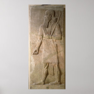 Relief of an Assyrian warrior Poster