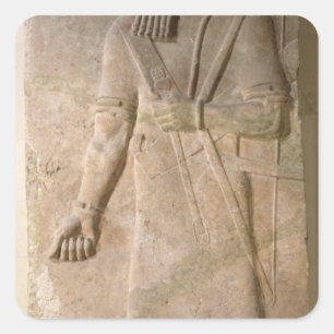 Relief of an Assyrian warrior Square Sticker