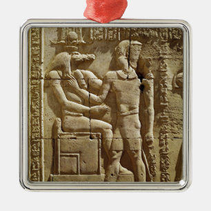 Relief of Sobek and Ptolemy VI Philometor Metal Tree Decoration