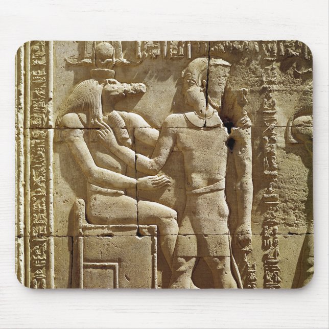 Relief of Sobek and Ptolemy VI Philometor Mouse Mat (Front)