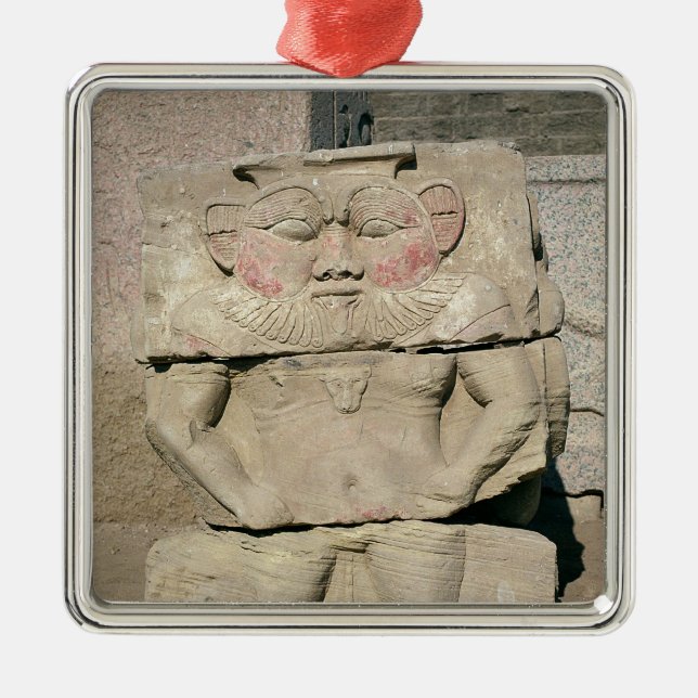 Relief of the Egyptian household god, Bes Metal Tree Decoration (Front)