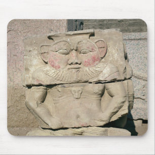 Relief of the Egyptian household god, Bes Mouse Mat