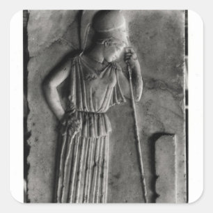 Relief of the Mourning Athena, c.460 Square Sticker