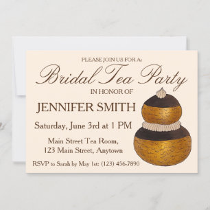 Religieuse French Choux Pastry Afternoon Tea Party Invitation