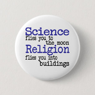 Religion and Science 6 Cm Round Badge