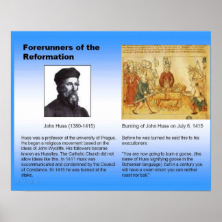 Religion, Christian Reformation, "John Huss" Poster