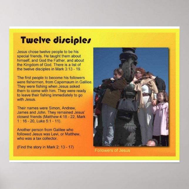 Religion, Christianity, Jesus Twelve disciples Poster (Front)