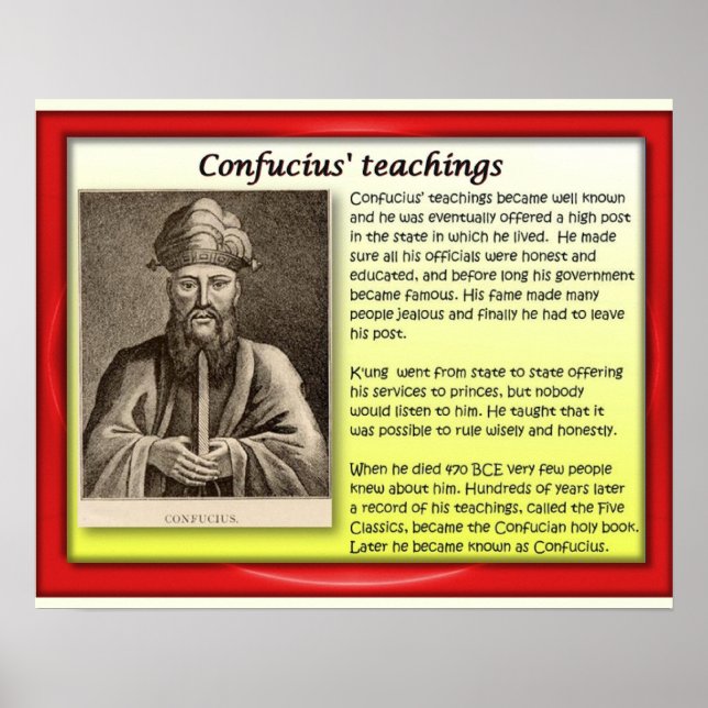 Religion, Confucianism, Teachings 1 Poster (Front)