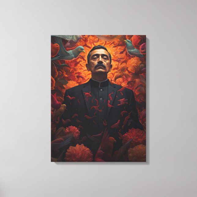 Religion Gift Mexico Jesus Malverde Canvas Print (Front)