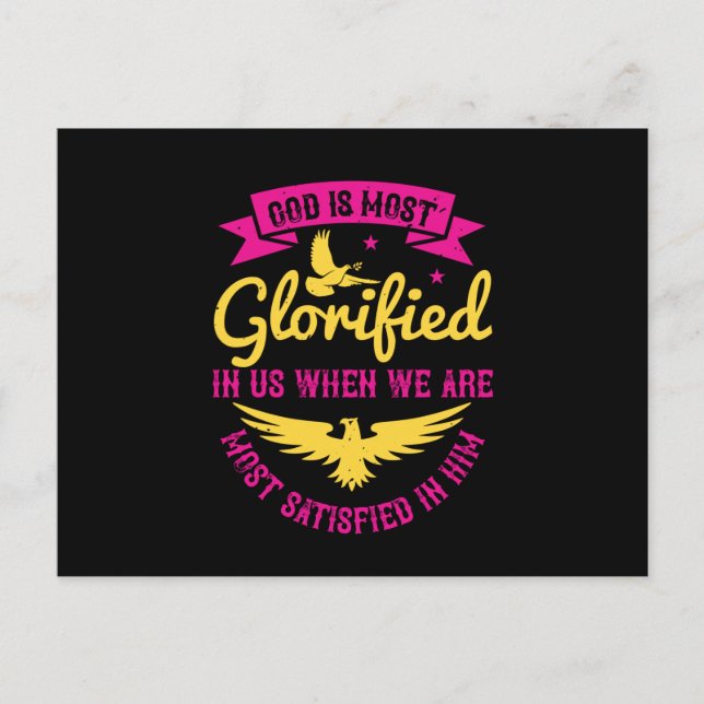 Religion - God Is Most Glorified In Us Postcard (Front)