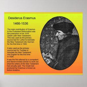 Religion, History, Desiderius Erasmus Poster