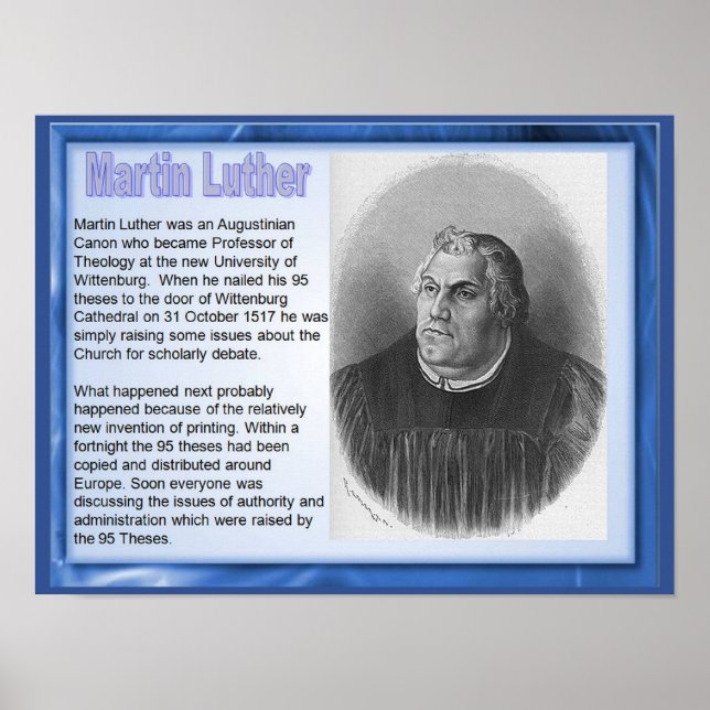 Religion, History, Reformation Martin Luther Poster (Front)