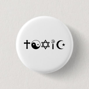 Religion Is Toxic Freethinker 3 Cm Round Badge